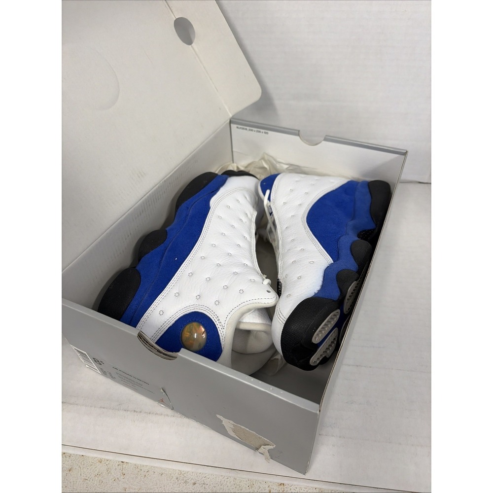 Jordan Air Jordan 13 Retro Hyper Royal White Blue Black Leather 414571-117 8.5 - Picture 6 of 15